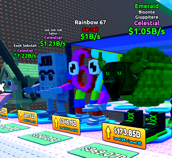 level up Escape Tsunami for brainrots